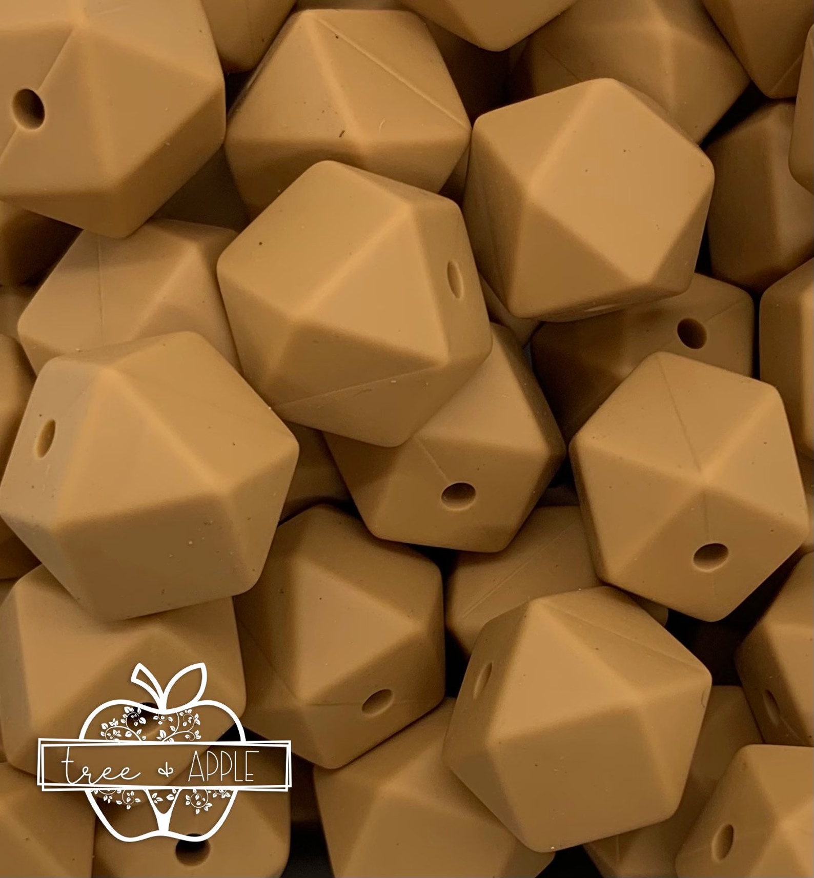 17mm Iced Coffee Silicone Beads 17mm Hexagon Silicone Beads Etsy