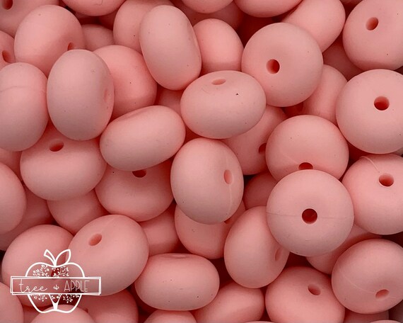 Soft Pink 14mm ABACUS Silicone Beads, Mini Abacus, Pink Abacus