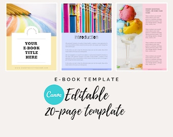 Printable eBook & Workbook Template, Canva, Customizable, Pre-made Cover, Entrepreneur, Marketing, business template, blogger,