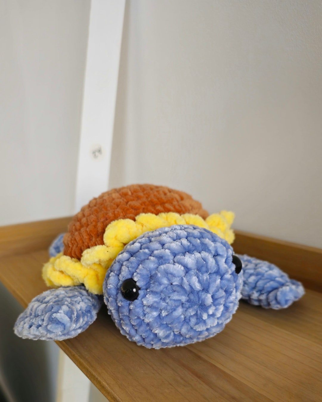 Crochet Sea Turtle Plushie: Handmade Chenille Kids Toy - Etsy
