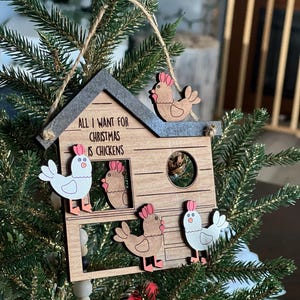 Chicken ornament, Christmas ornament