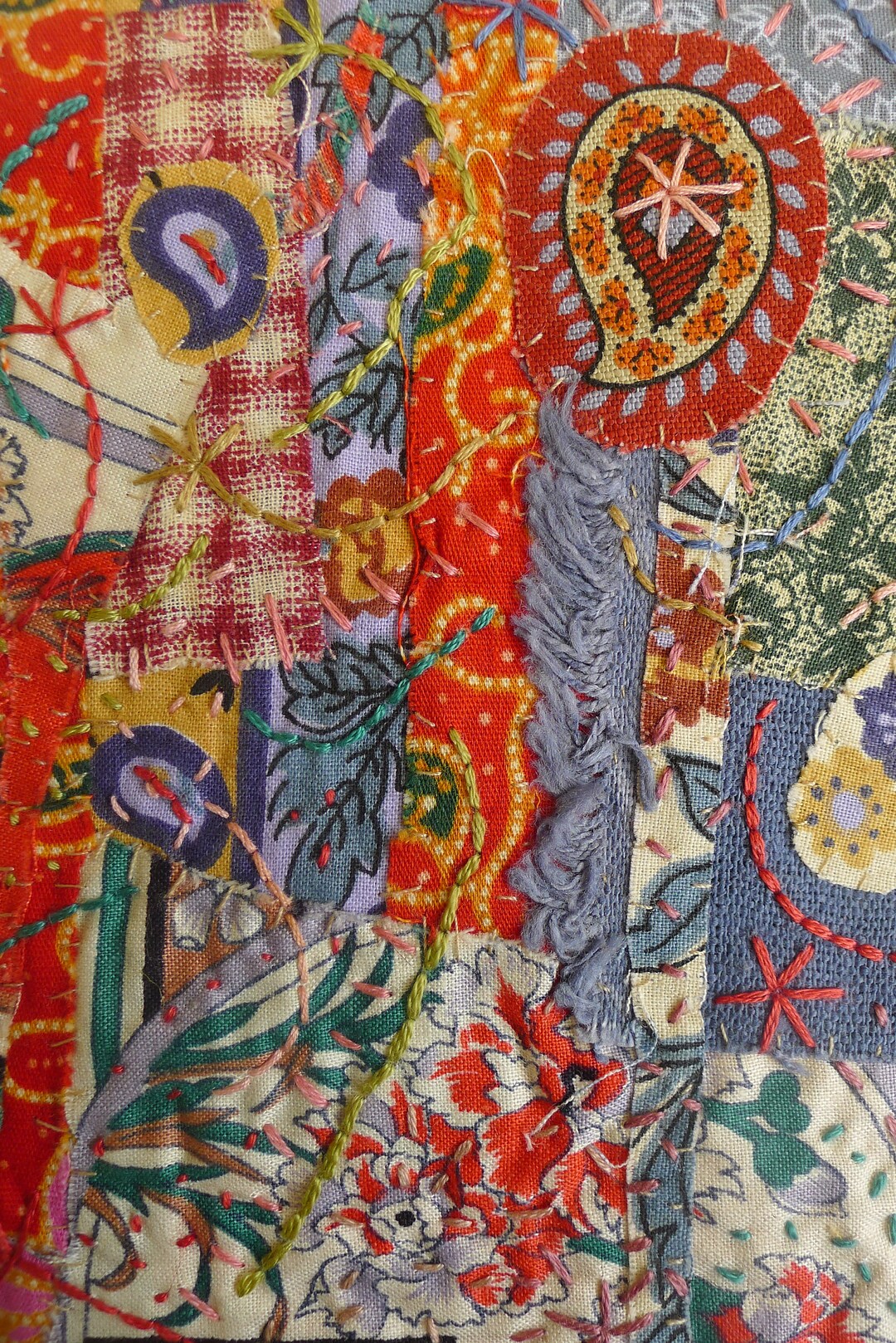 Original Textile Art, Embroidery Art, Framed Textile Art, Textile