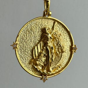 Goddess Persephone Medallion, 925 Sterling Silver Goddess of Spring Necklace, Queen of the Underworld, Mythological Greek Goddess Pendant