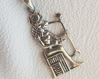 GODDESS SEKHMET Necklace | Ancient Egyptian Lion Goddess, 925 Sterling Silver, Lion Goddess Pendant, Egyptian Mythology, Gift for Her