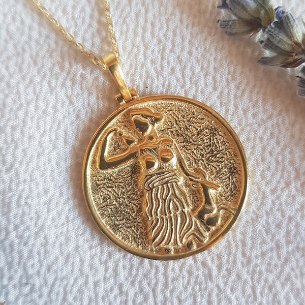 GODDESS ARTEMIS Necklace | Ancient Greek Mythology, Artemis Medallion, 925 Silver, Goddess Necklace, Goddess of Nature, Gift for Her