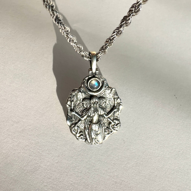Hecate Necklace, Goddess Hecate Necklace, Hekate Pendant, Witch GODDESS HECATE Necklace, 925 Sterling Silver Ancient Greek Goddess Necklace, Gothic Goddess Necklace, Witchcraft Jewelry, Gift for Her