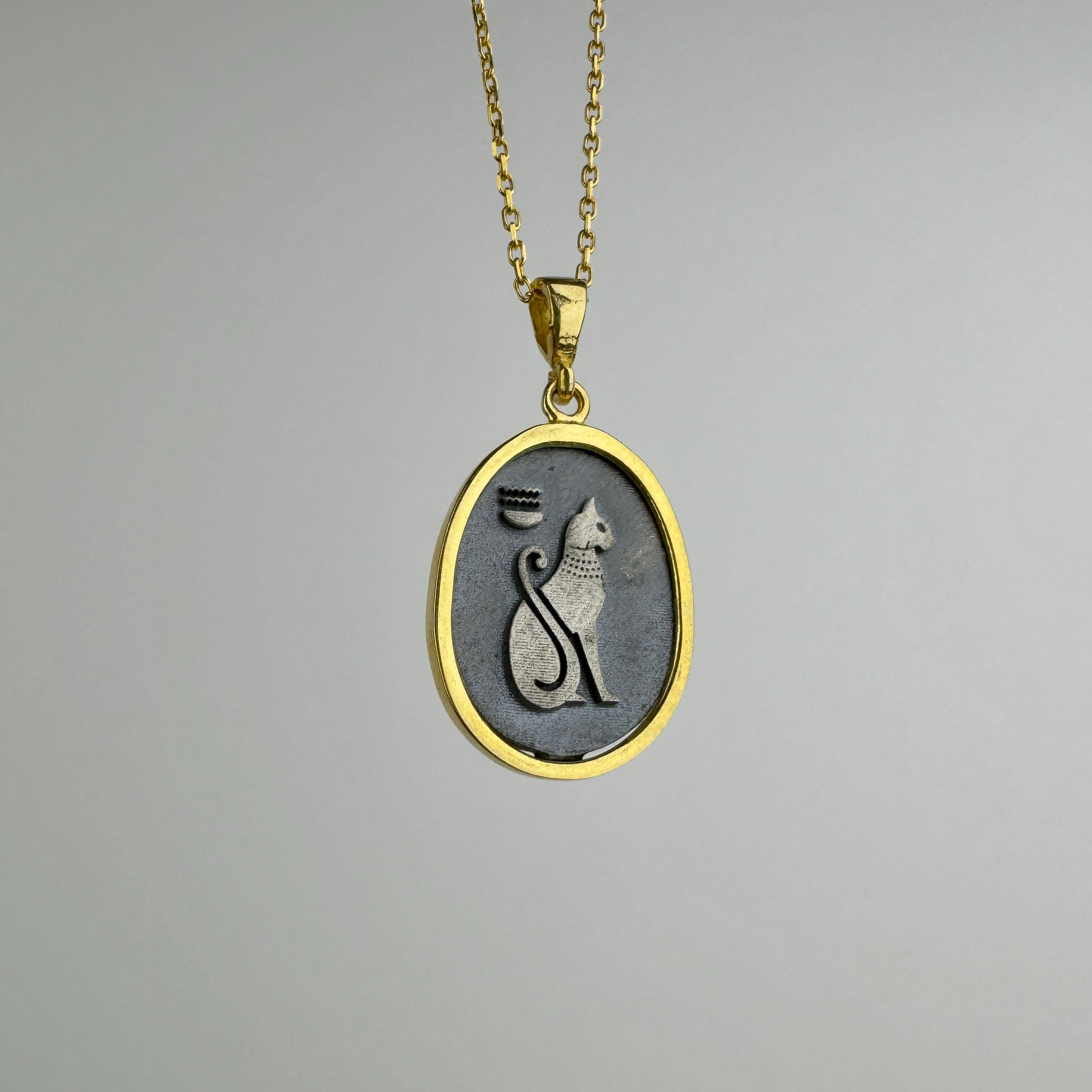 Collier Vintage Argent Sterling 925 Italie, 9 Breloques Chat - Très Bon état, Longueur 22 Pouces