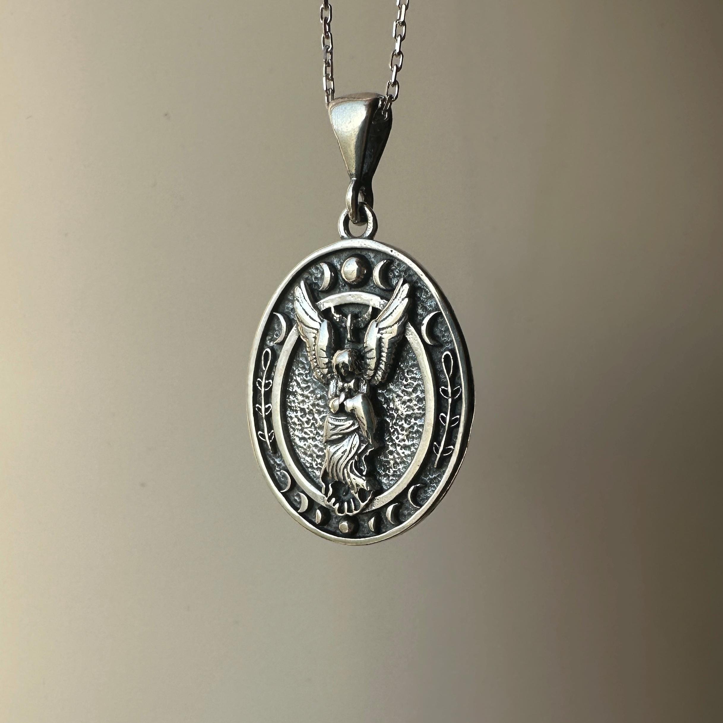 Nirvana Ciondolo Lilith Dea Della Notte Collana Con Cordone Regolabile - Argento Peltro - Foto 4