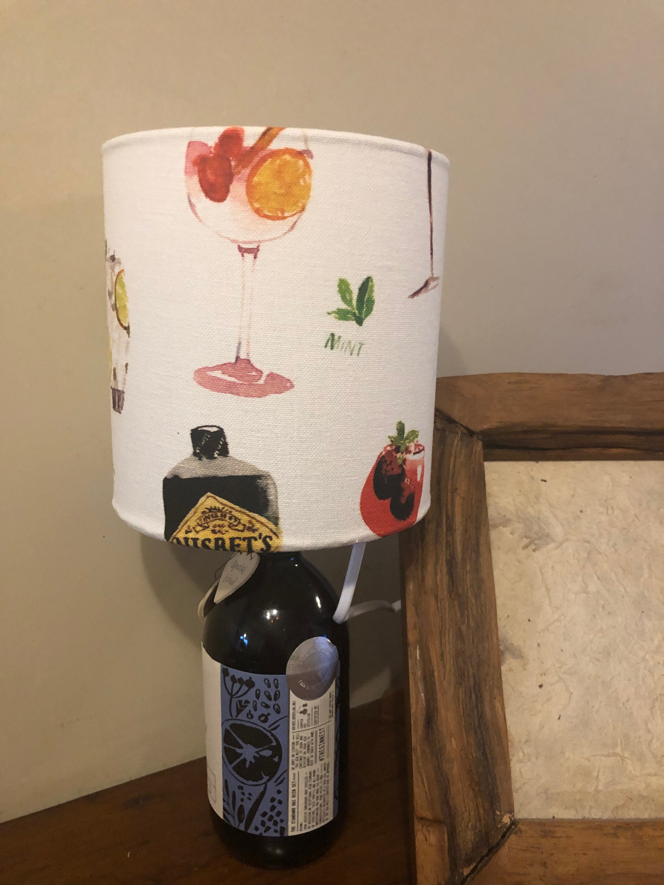 Bottle Lamp Fitting and Lamp Shade Etsy UK