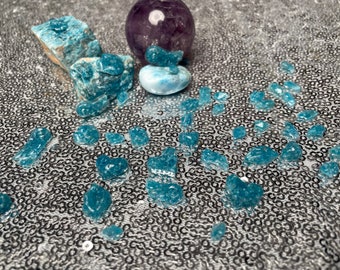 Blue Apatite, Amethyst, and Larimar Nail Charm