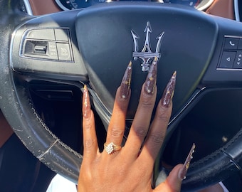 Red Tiger Eye Nails