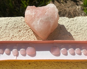 Rose Quartz &Howlite French Tip Press on Toe nails set ..