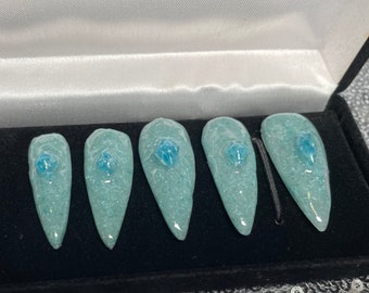 Blue Apatite Nail Set