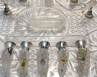 Clear Quartz Press On Nails