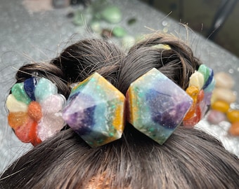 Chakra Stone Hexagon Pony Tail