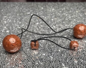 Goldstone Healing Crystal Ball Pony Tail ( large )