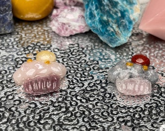 Cup Cake Healing Crystal Charms