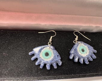 Evil Eye Semi- Precious Stone Ear Rings