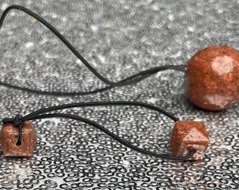 Goldstone Healing Crystal Hexagon Pony tail infant size