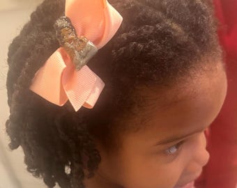 Princess Tiana healing crystal hair bow clips