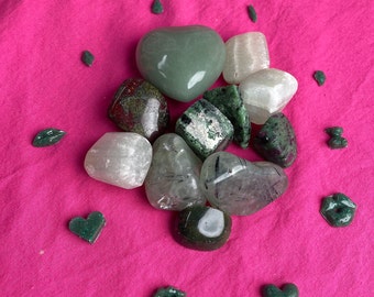 Malachite, Green Jasper, and Emerald Nail Charm/ Decal