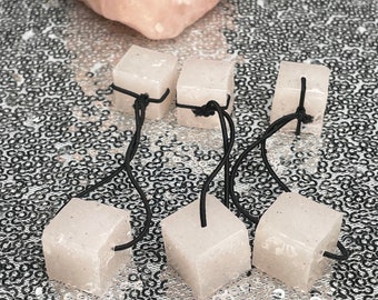 Rose Quartz  Healing Crystal Pony tail (square)