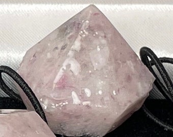 Rose Quartz, Rose Amethyst, Lepidolite, Healing Crystal For Self Love Hexagon Pony Tail