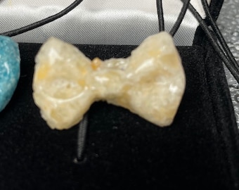 Citrine Healing Crystal Bow Ponytail