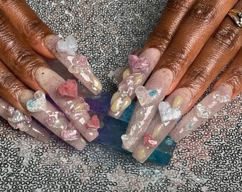Icy Rhodonite Nail Charm/ Decal