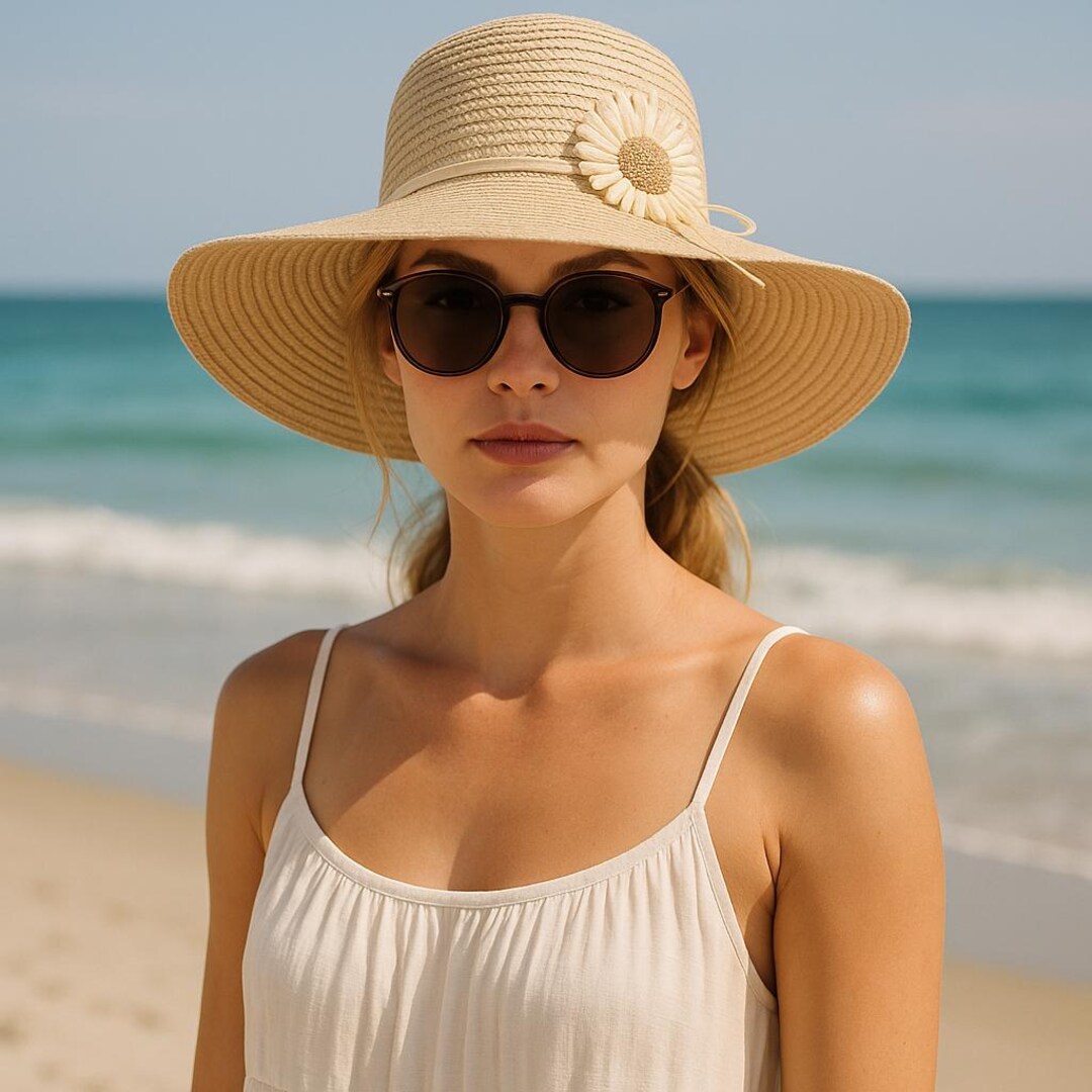 Personalized Wide Brim Straw Beach Hat | Vacation, Bridal - Etsy