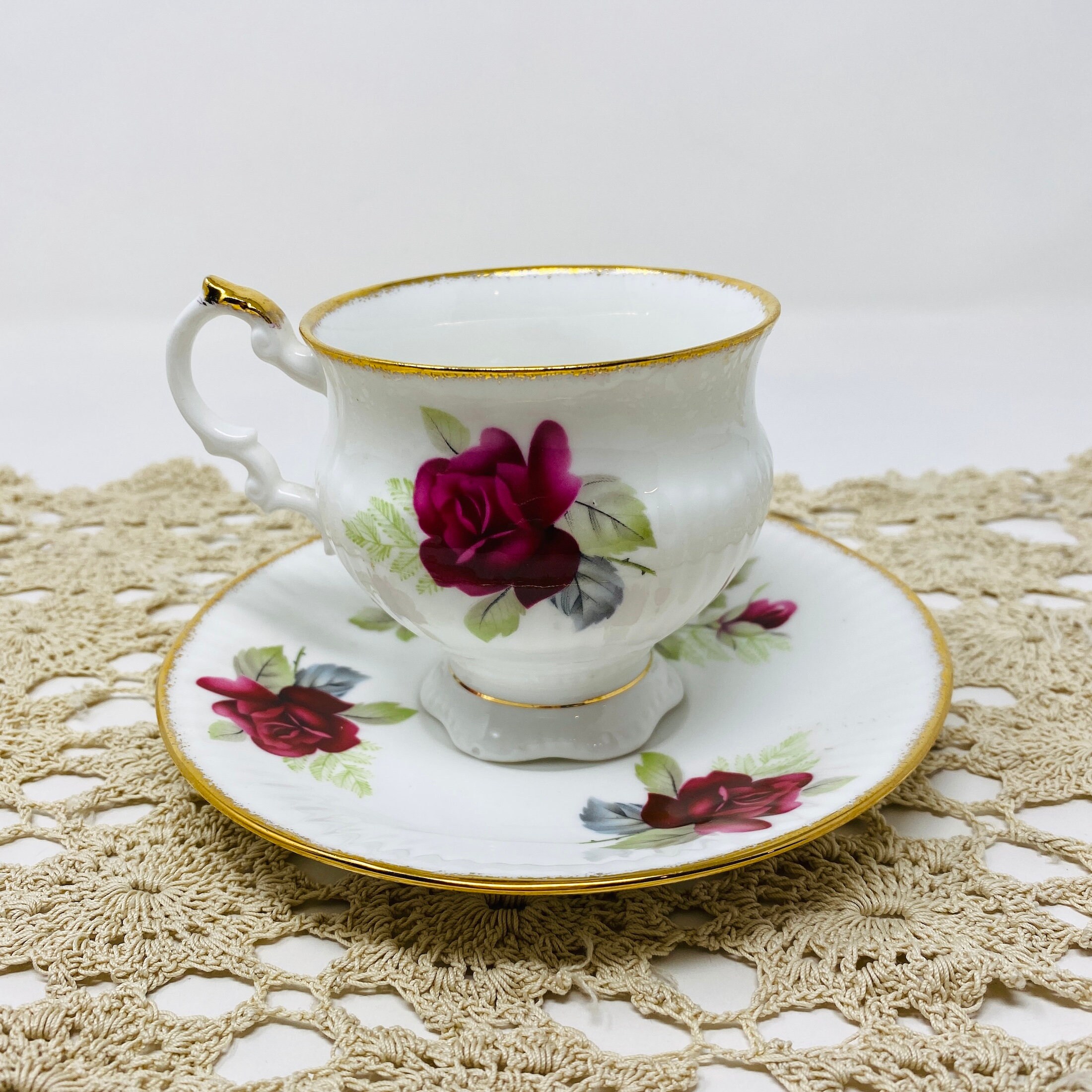 Elizabethan Staffordshire Tea Cup Jacobean Rose Etsy UK