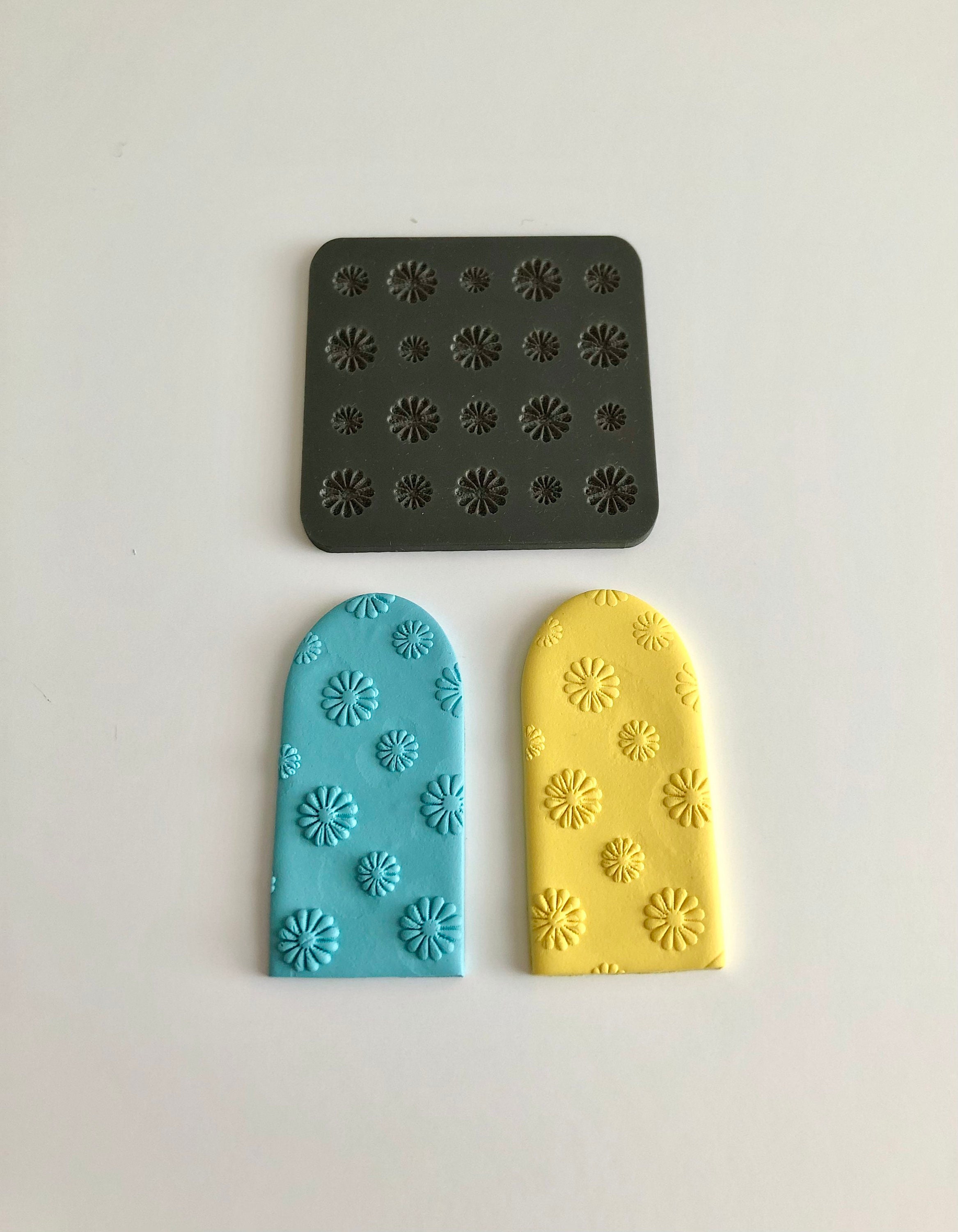 Polymer Clay Embossing Stamp Daisy Stamp Floral Raised Etsy