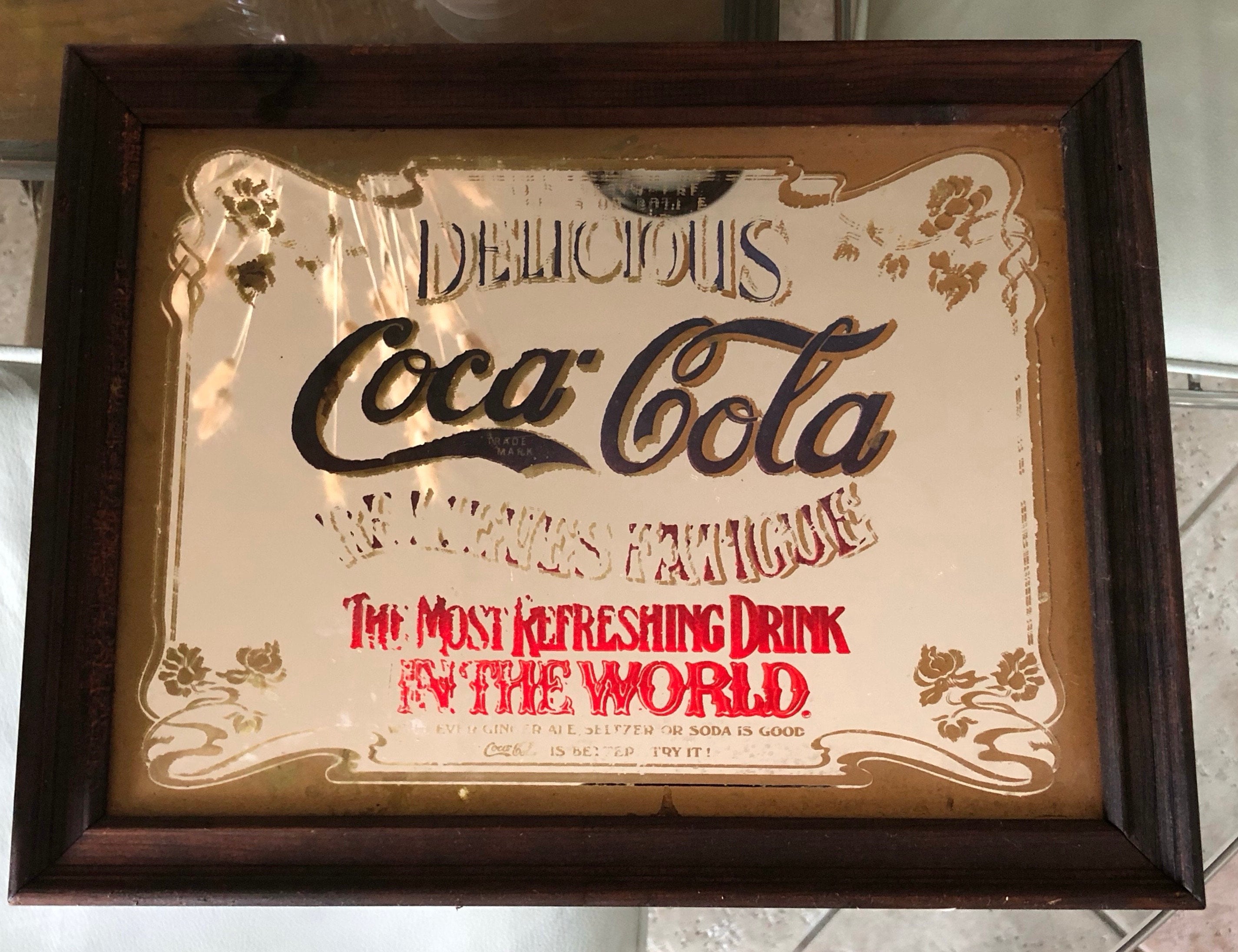 Vintage Coca-cola Advertising Mirror - Etsy