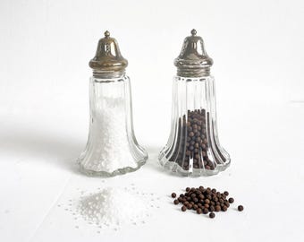 Vintage Leonard Japan Glass Salt and Pepper Shakers
