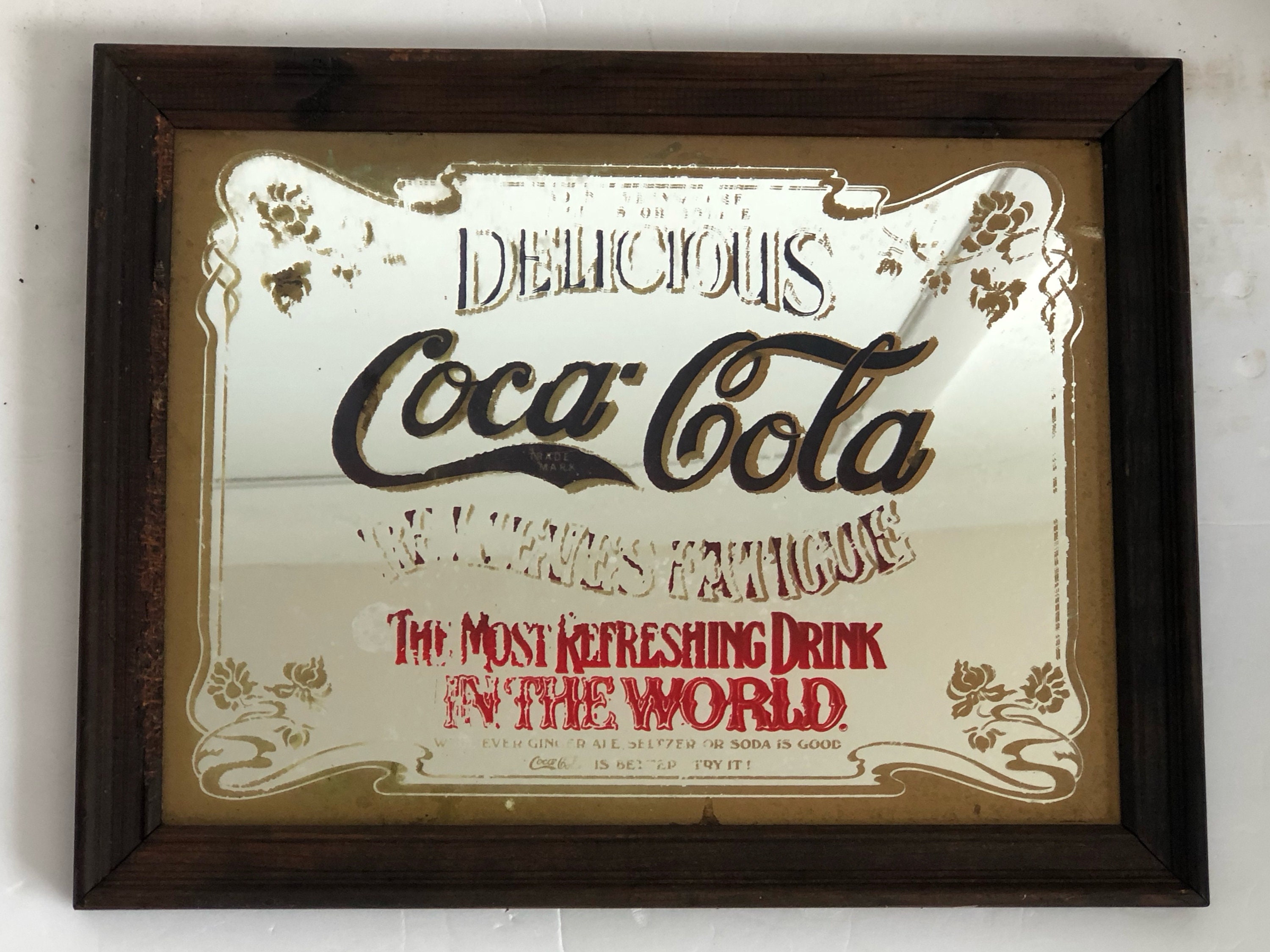 コカコーラ　Coca-cola PUB mirror sign　廃番品 コカコーラ Coca-cola PUB mirror sign 廃番品 コレクション
