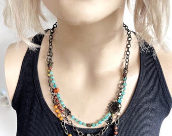 Lucky Brand Boho Multi Strand Necklace
