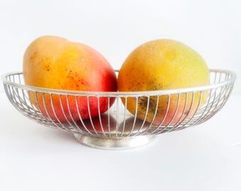 Vintage Leonard Silverplate Open Wire Basket Bowl