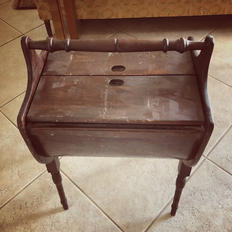 Antique Sewing Box Priscilla Sewing Stand Sewing Knitting Box