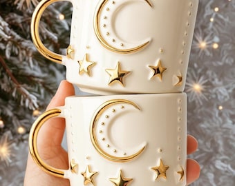 Taza de cerámica hecha a mano Moon Shine