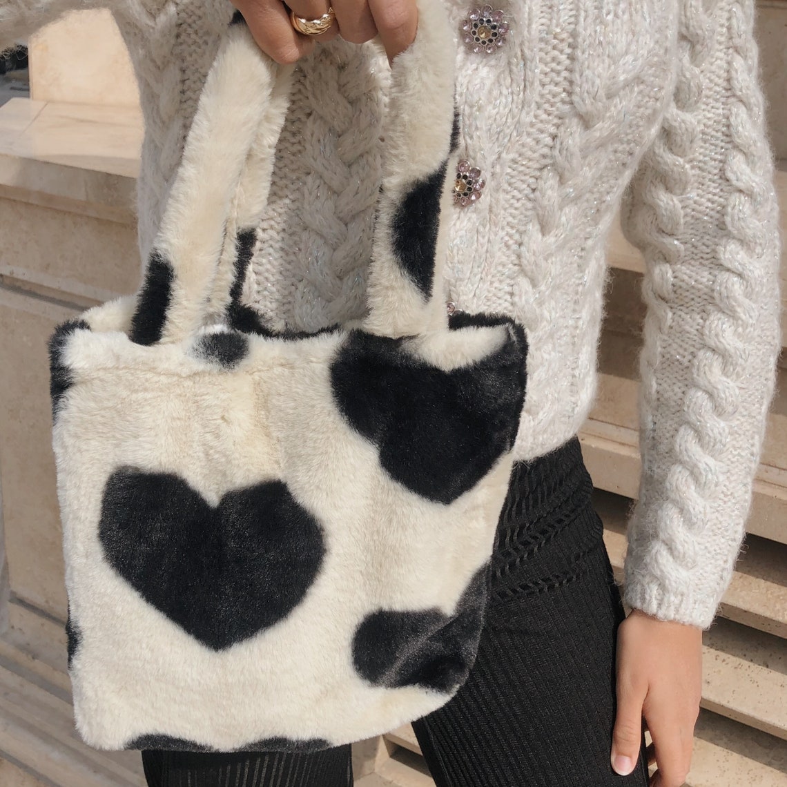 Heart Fluffy Bag Etsy