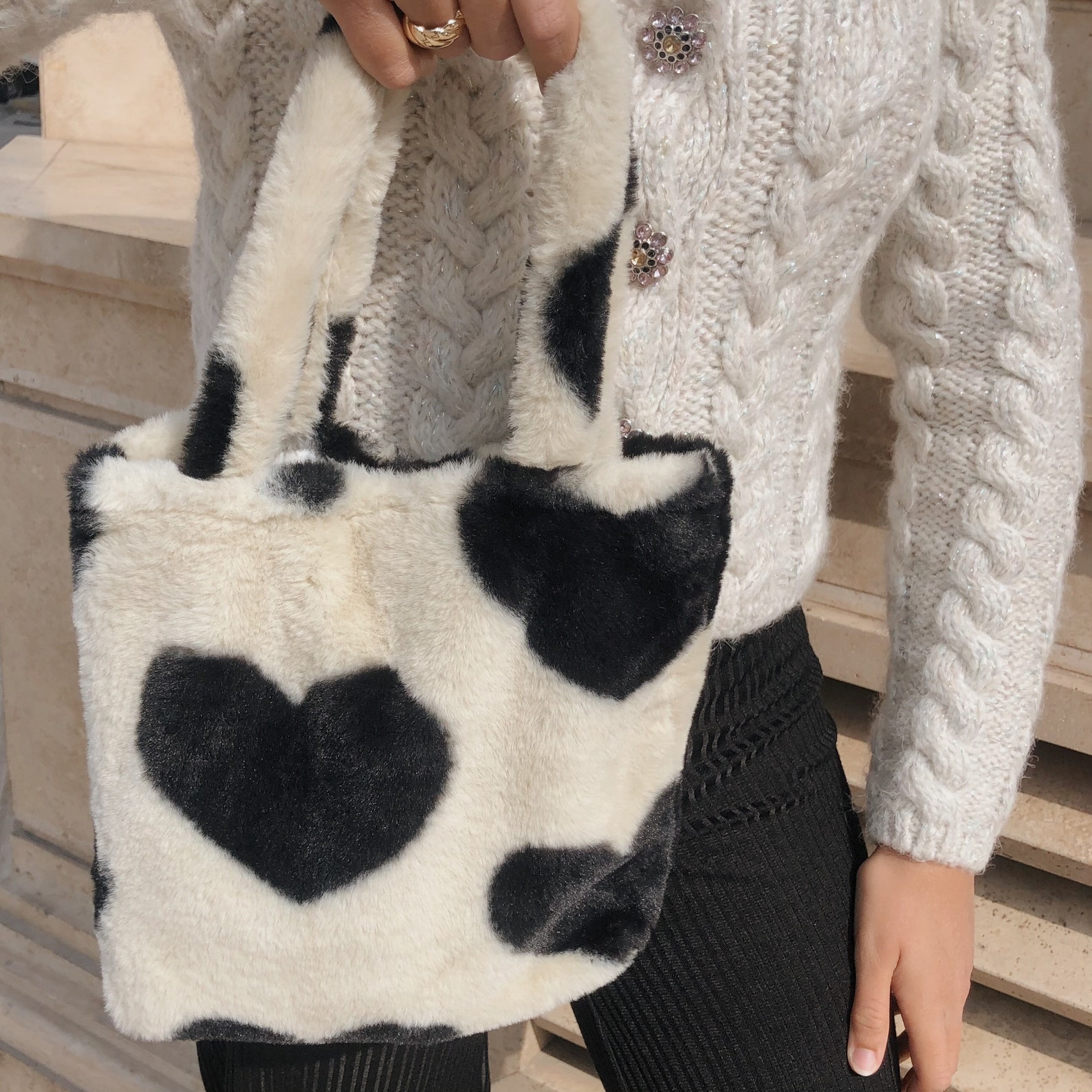 Heart Fluffy Bag Etsy