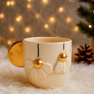 Flower Design Ceramic Mug