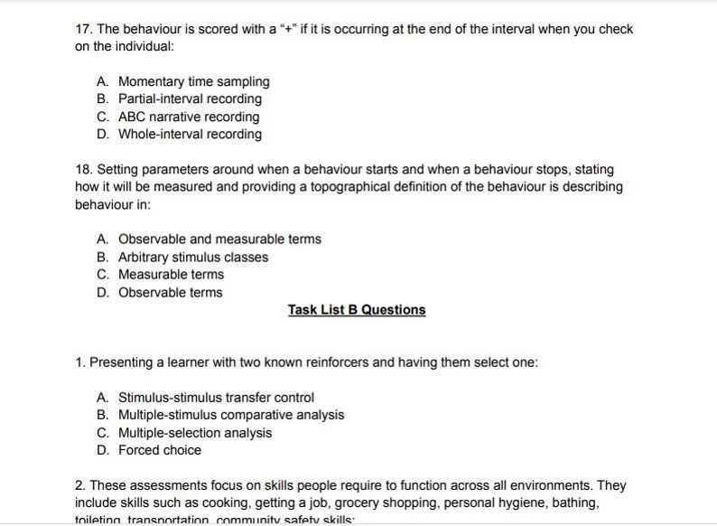 RBT Definition Mock Exam 87 Definition Questions Rbt Exam Rbt Practice