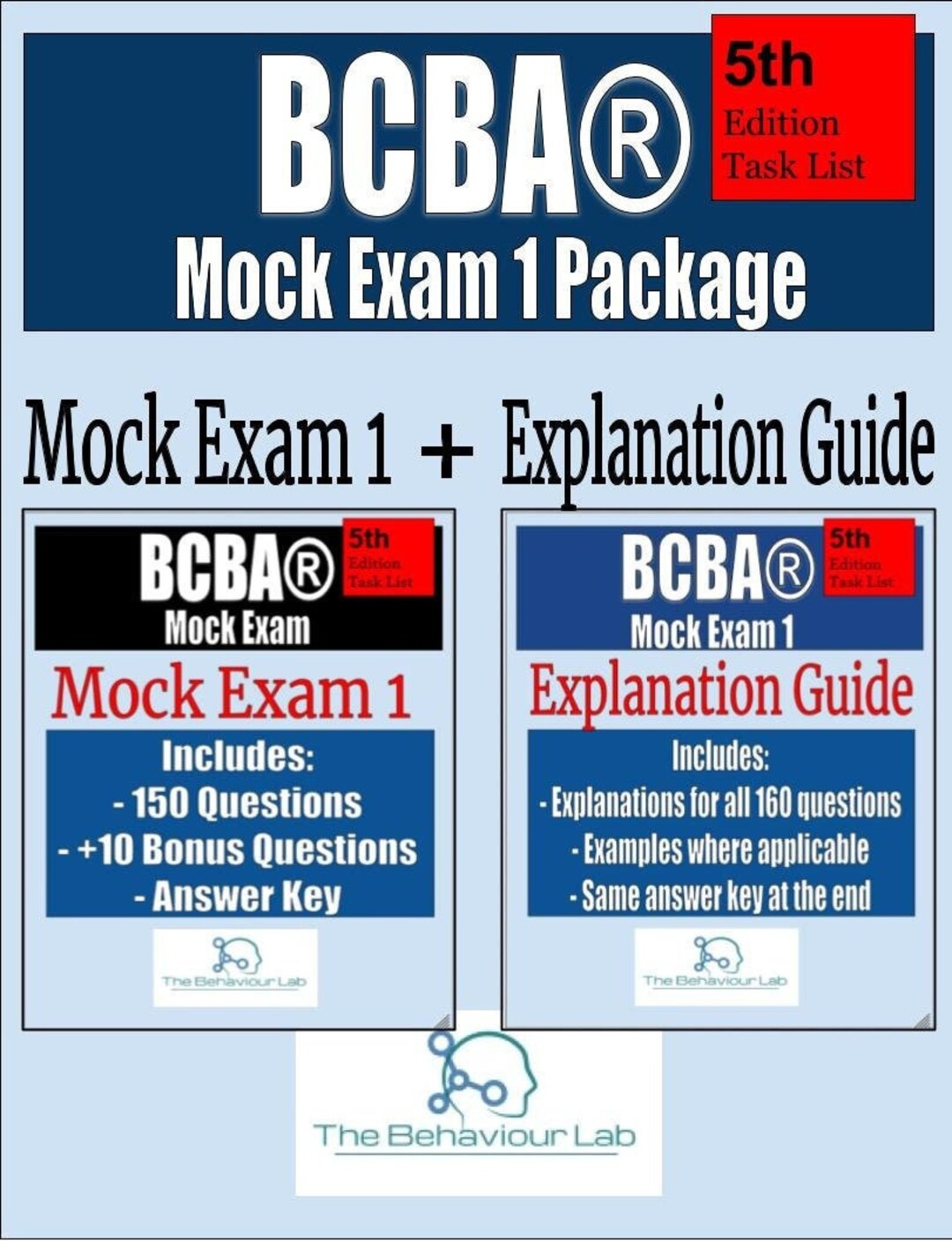 5th Edition BCBA Mock Exam Explanation Guide 150 Questions 10 Bonus