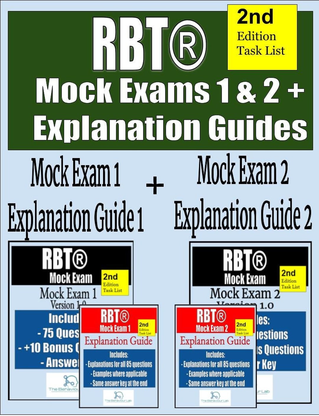 RBT Mock Exam 1 & 2 With Explanation Guides for the Answers 2 Different