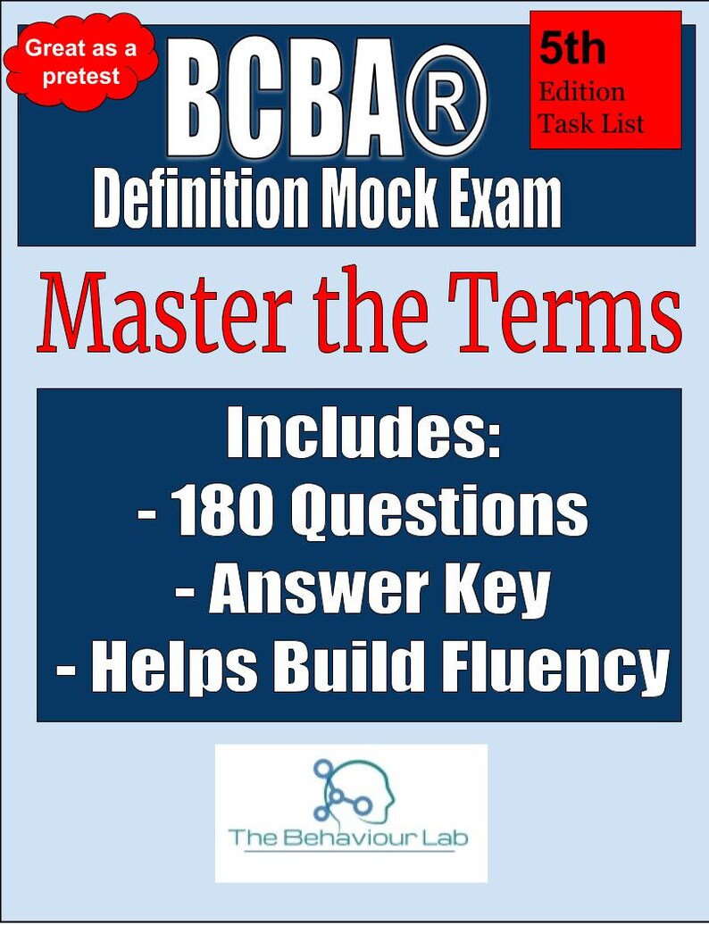 5th Edition Task List BCBA Exam Study Guide BUNDLE BCBA Etsy