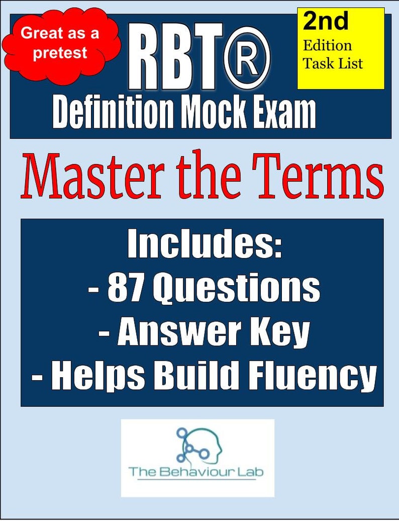 RBT Exam Complete Study BUNDLE | RBT Mock Exam + Competency Study Guide ...