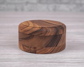 Personalized Walnut Ring Box | Handmade Wooden Jewelry Storage