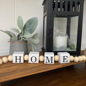Home Beaded Garland | Spring Garland | Beaded Garland | Wood Bead Garland | Farmhouse Decor