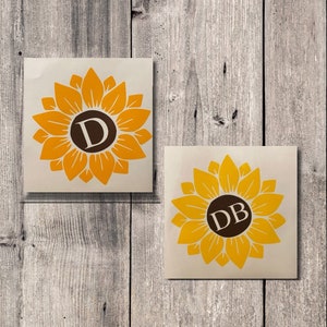 Sunflower Decal | Sunflower Sticker | Sunflower Car Decal | Sunflower Vinyl Decal | Flower Decal | Laptop Decal | Coffee Cup Decal